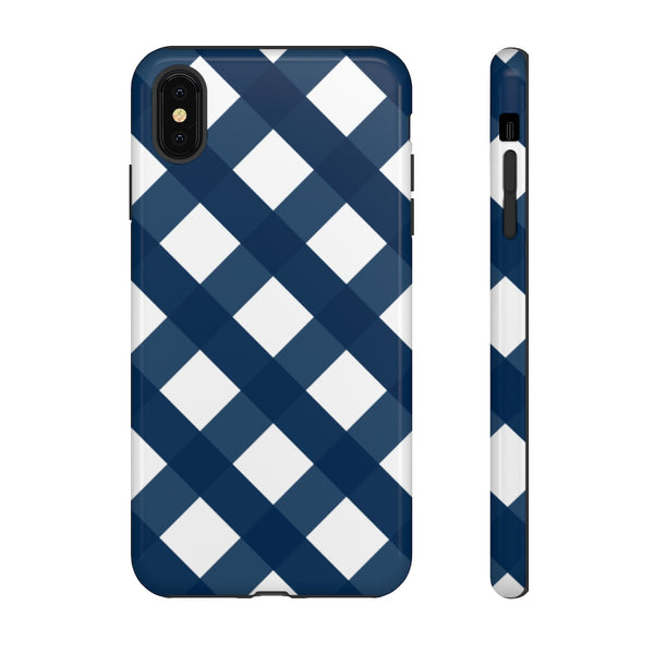 TOUGH Cases Pretty Printing X Beautycounter Limited Edition Case Gingham Plaid Navy