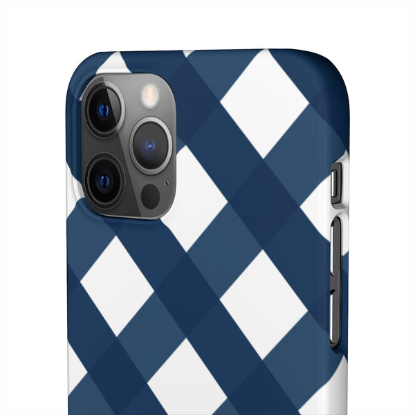 Ginghman Navy + White Blue Phone Case