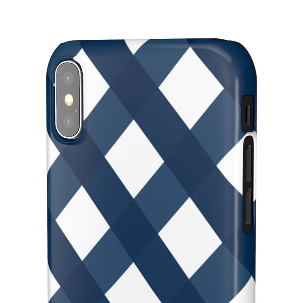 Ginghman Navy + White Blue Phone Case