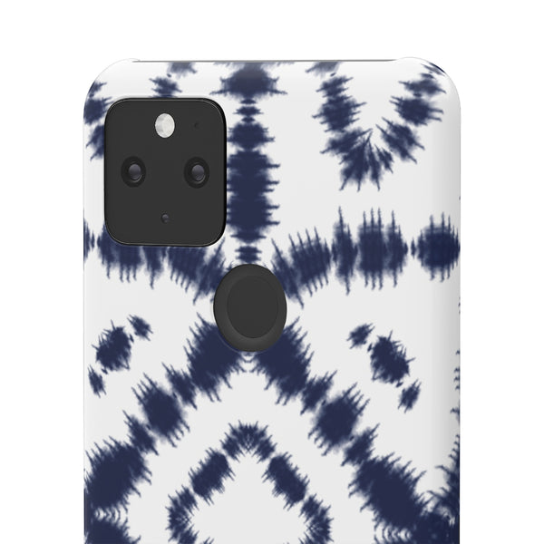 Shibori Navy + White Phone Case