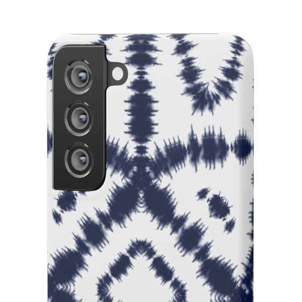 Shibori Navy + White Phone Case