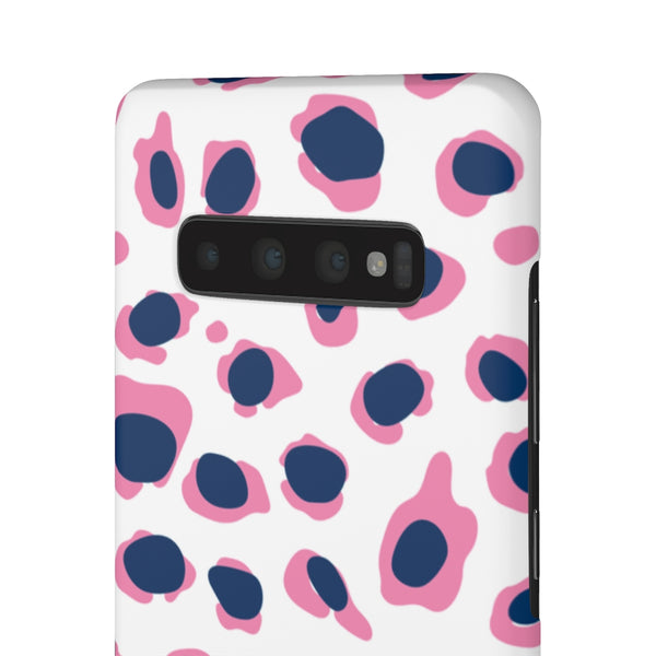 SLEEK Version Pretty Printing X Beautycounter Phone Case Preppy Leopard Navy + Pink Spots