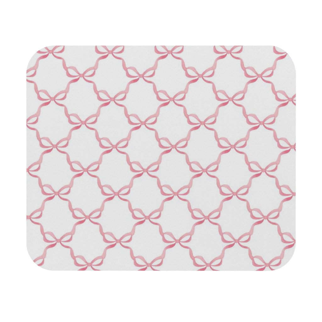Mouse Pad Watercolor Preppy Bows Pink dorm room home office school supplies