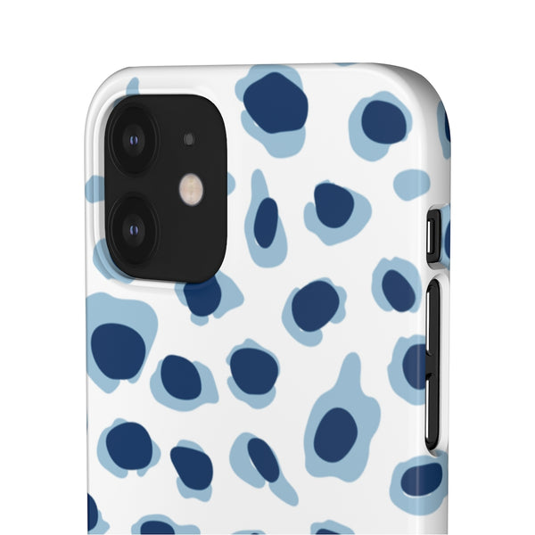 Preppy Leopard Blue + Navy Phone Case