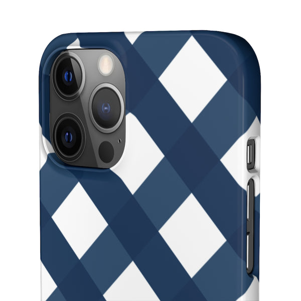 Ginghman Navy + White Blue Phone Case