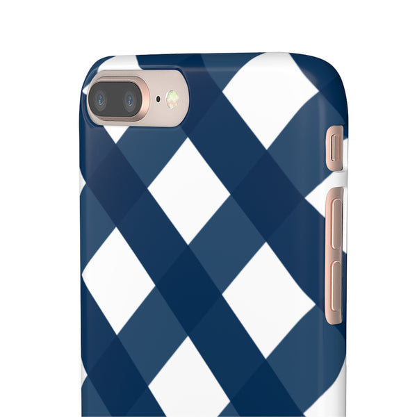 Ginghman Navy + White Blue Phone Case