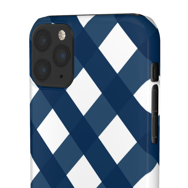 Ginghman Navy + White Blue Phone Case