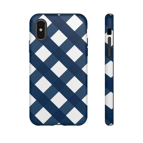 TOUGH Version Pretty Printing X Beautycounter Limited Edition Case Gingham Navy + White