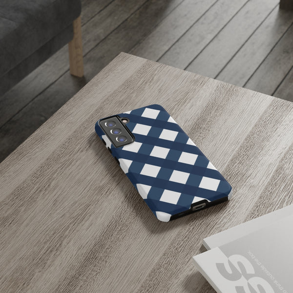 TOUGH Cases Pretty Printing X Beautycounter Limited Edition Case Gingham Plaid Navy