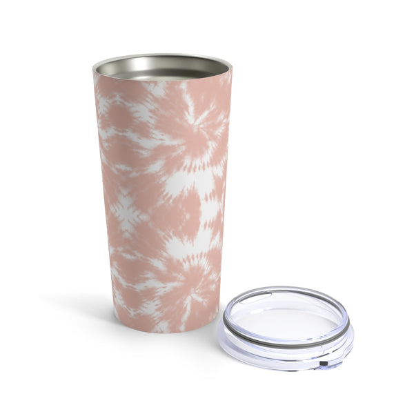 Blush Pink Shibori Ikat Tie Dye Tumbler Drink stays cool 20oz Loveshackfancy Inspired