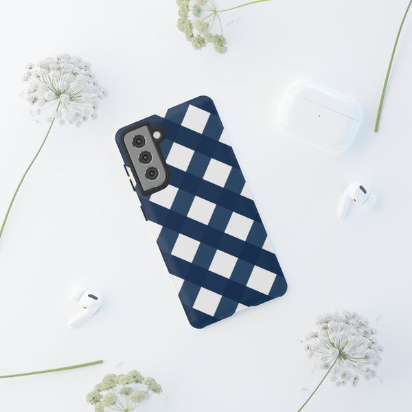 TOUGH Version Pretty Printing X Beautycounter Limited Edition Case Gingham Navy + White