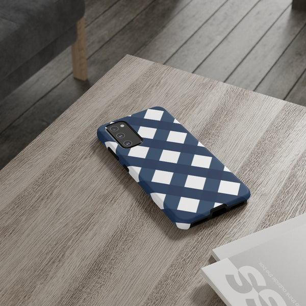 TOUGH Version Pretty Printing X Beautycounter Limited Edition Case Gingham Navy + White