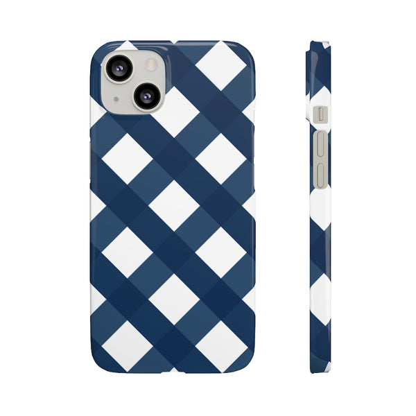 SLEEK Version Pretty Printing x Beautycounter Classic Navy Gingham Phone Case