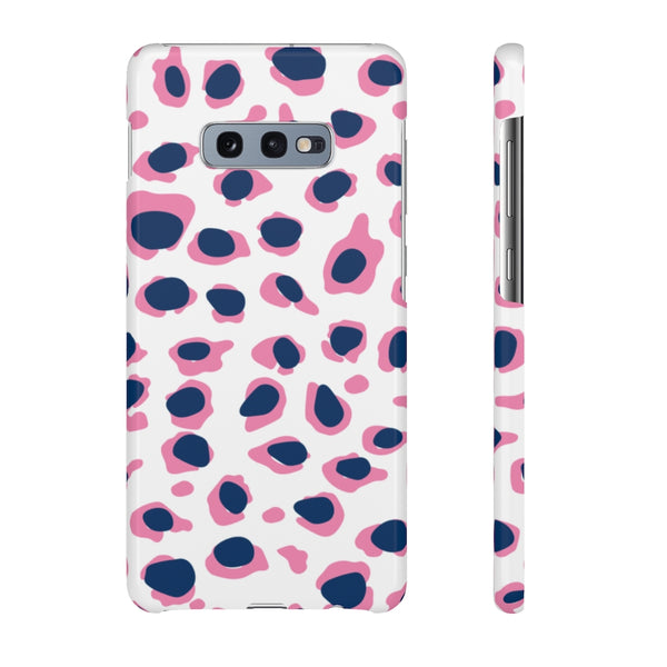 SLEEK Version Pretty Printing X Beautycounter Phone Case Preppy Leopard Navy + Pink Spots