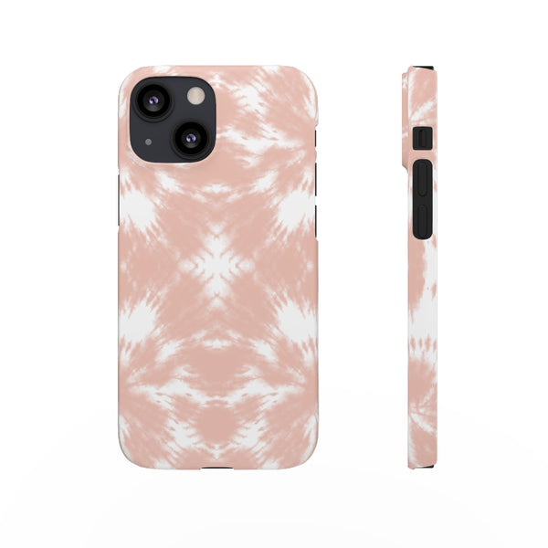 Tie Dye Shibori Blush + White Phone Case