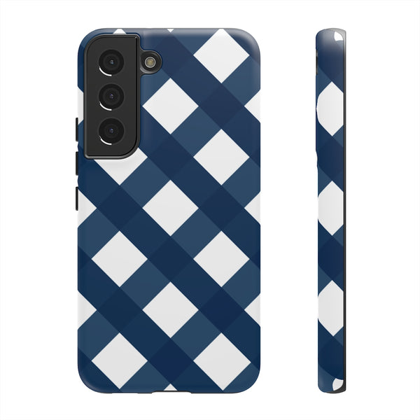 TOUGH Cases Pretty Printing X Beautycounter Limited Edition Case Gingham Plaid Navy