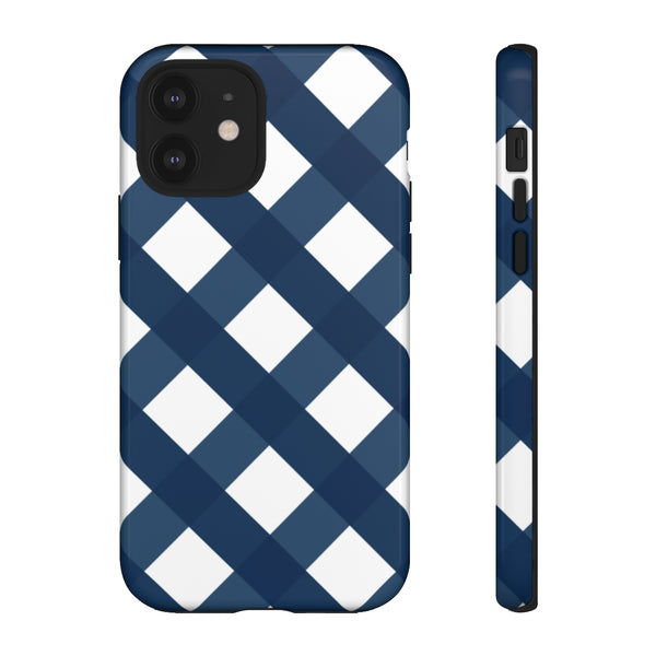 TOUGH Version Pretty Printing X Beautycounter Limited Edition Case Gingham Navy + White