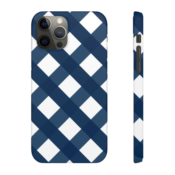 Ginghman Navy + White Blue Phone Case