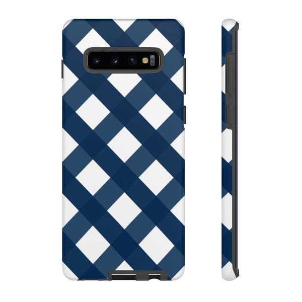TOUGH Cases Pretty Printing X Beautycounter Limited Edition Case Gingham Plaid Navy