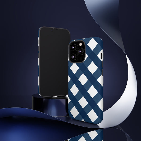 TOUGH Cases Pretty Printing X Beautycounter Limited Edition Case Gingham Plaid Navy