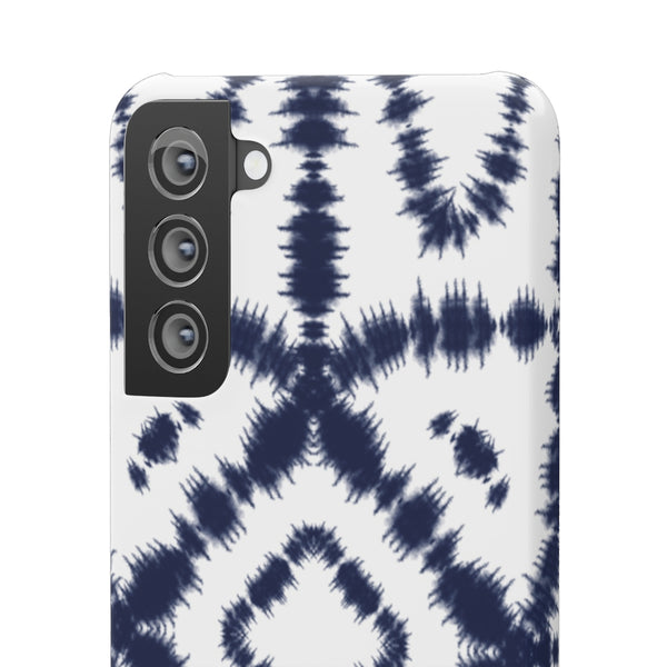 Shibori Navy + White Phone Case