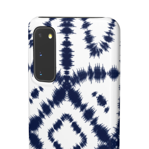 Shibori Navy + White Phone Case