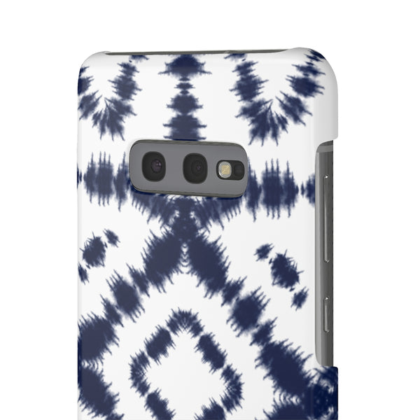 Shibori Navy + White Phone Case