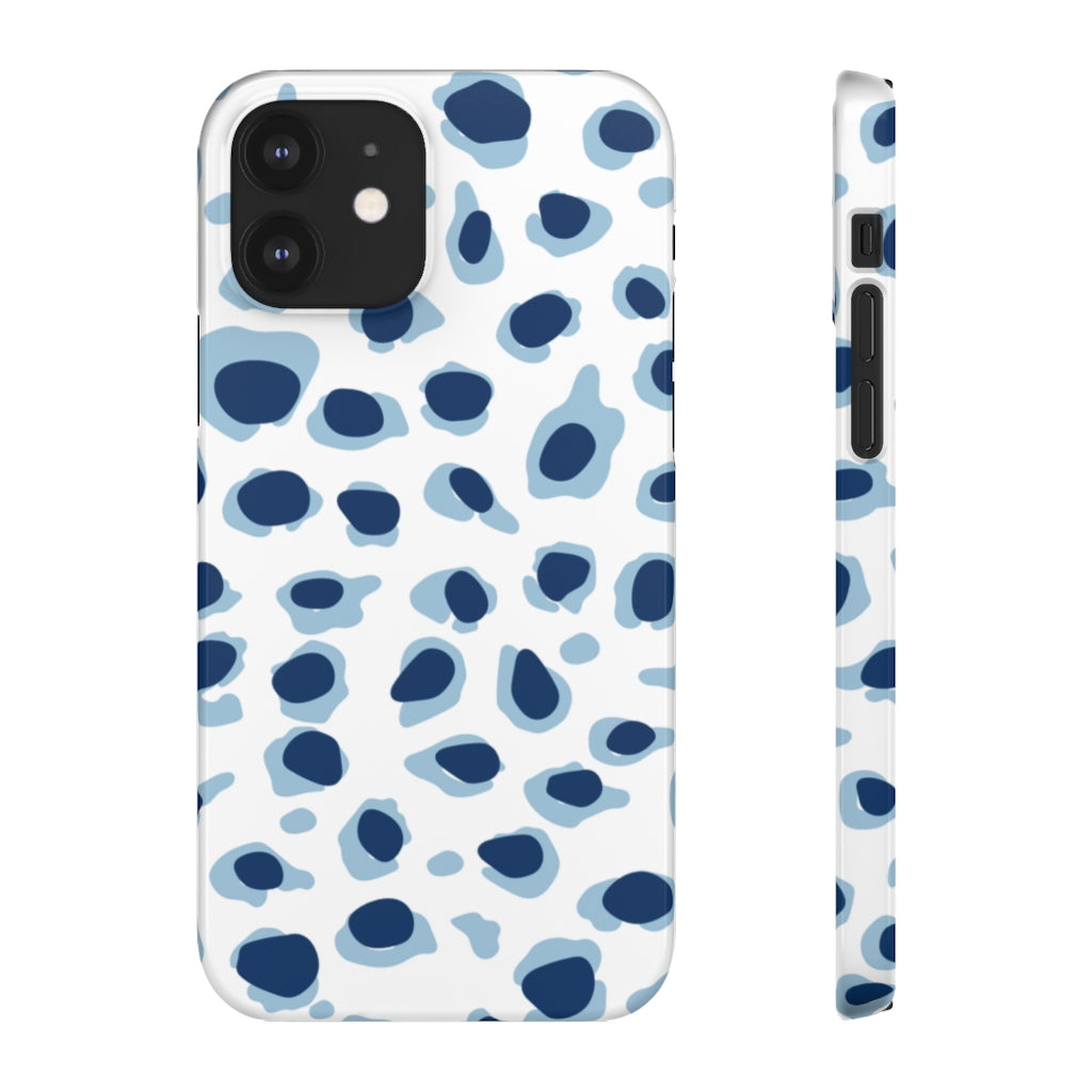Preppy Leopard Blue + Navy Phone Case  prettyprinting.com