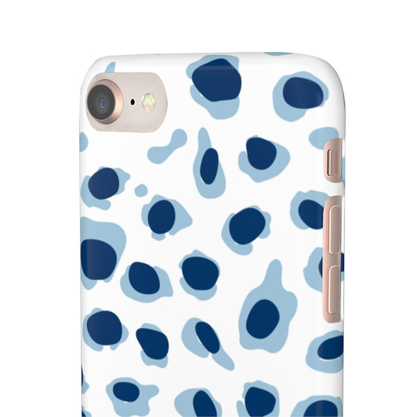 Preppy Leopard Blue + Navy Phone Case