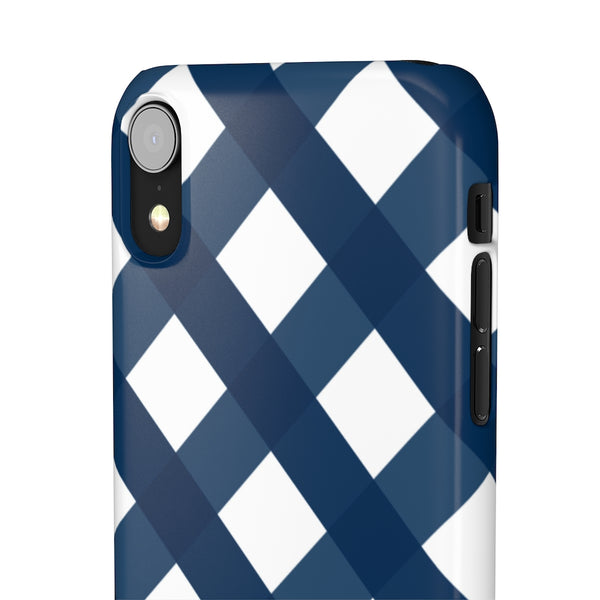 Ginghman Navy + White Blue Phone Case