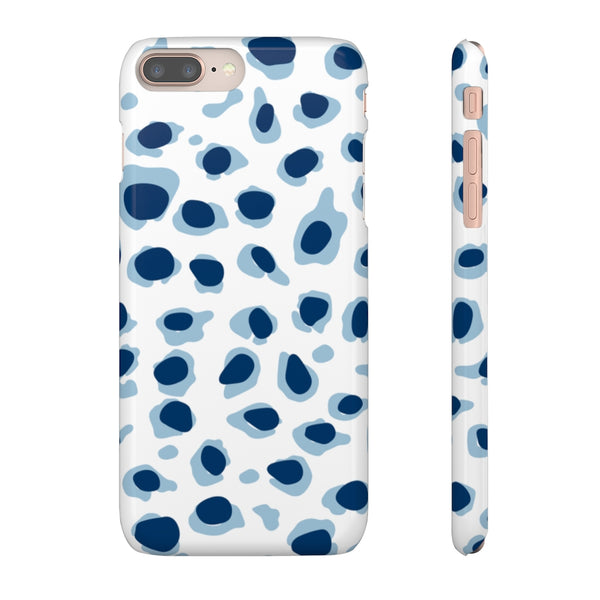Preppy Leopard Blue + Navy Phone Case