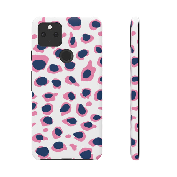 SLEEK Version Pretty Printing X Beautycounter Phone Case Preppy Leopard Navy + Pink Spots