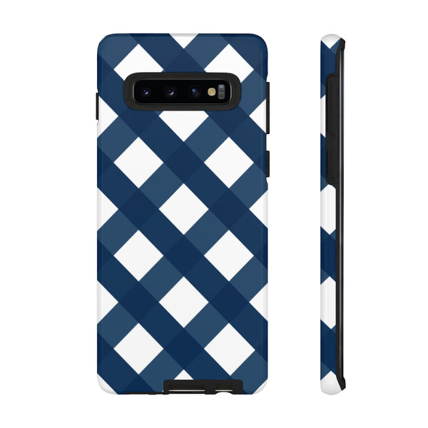 TOUGH Cases Pretty Printing X Beautycounter Limited Edition Case Gingham Plaid Navy