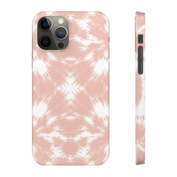 Tie Dye Shibori Blush + White Phone Case