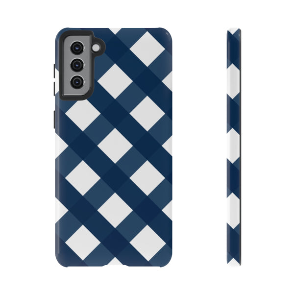 TOUGH Version Pretty Printing X Beautycounter Limited Edition Case Gingham Navy + White