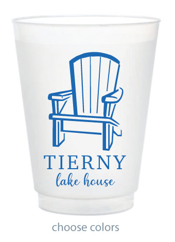 Custom Frosted Cup - Adirondack Beach or Lake House