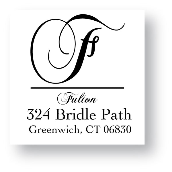 Self Inking Address Stamp - Script Initial