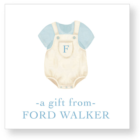 Gift Sticker Baby Boy Coverall