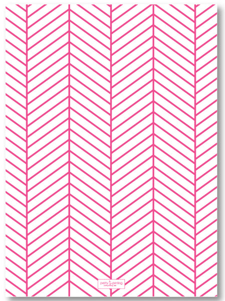 Holiday Classic Photo Card Triple Stripe Border - Hot Pink