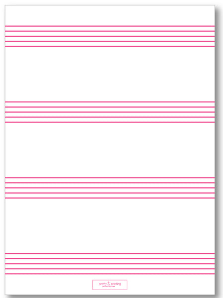 Holiday Classic Photo Card Triple Stripe Border - Hot Pink