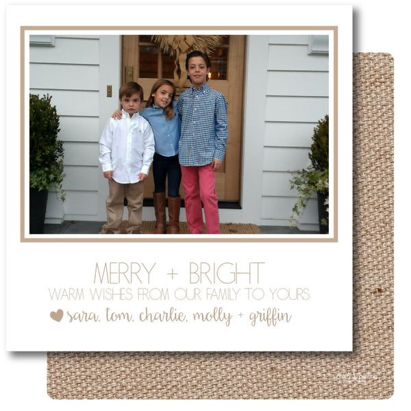 Holiday Photo Burlap Linen Effect