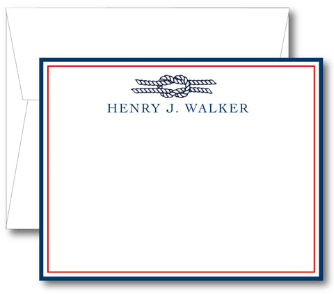 Classic Notecard - Nautical Rope Border (click for more colors options)