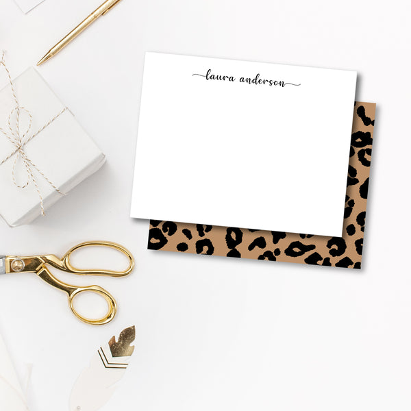 Notecard Double Sided - Classic Leopard