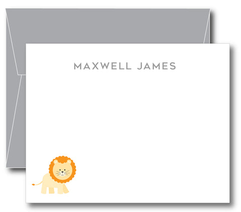 Notecard - Lion with Grey Envelope