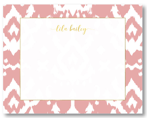 Notecard Island Ikat Blush