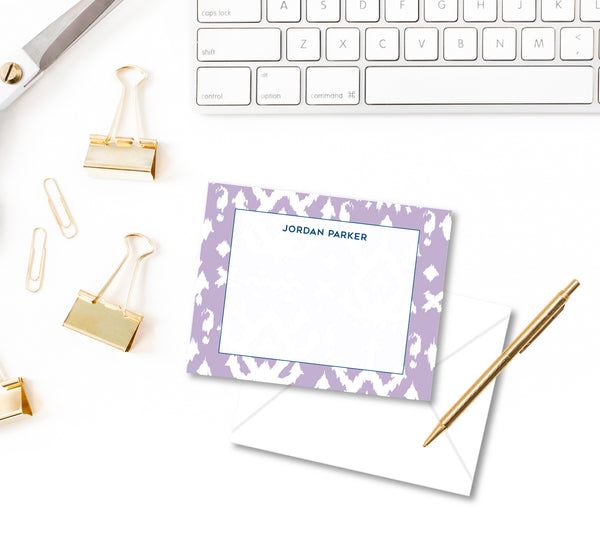 Notecard Island Ikat Orchid
