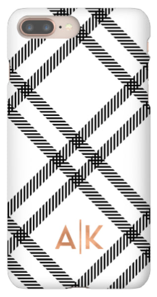 Phone Case - Modern Plaid White