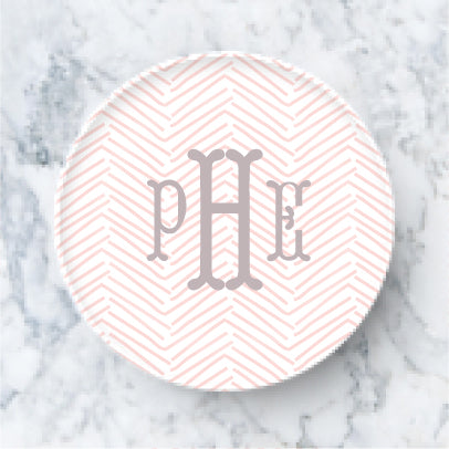 Plate  - Herringbone Blush