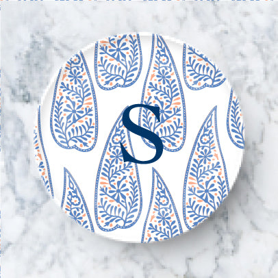 Plate - Boho Paisley Blue