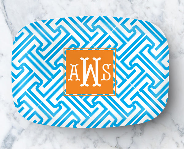 Platter - Fretwork Aqua